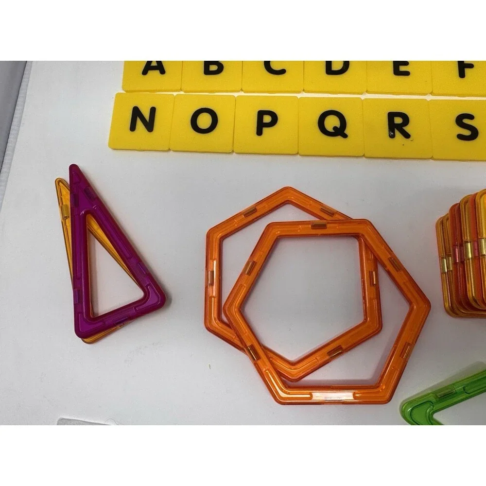 Magformers Magnetic Tiles Lot of 96 Pieces Complete Alphabet Set